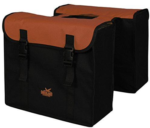 Greenlands Fahrradtasche Doppeltasche Gepäckträgertasche schwarz OT-4546 (schwarz rot)