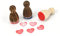 Stemplino® Ministempel - Motiv: Herz - 12mm Durchmesser - Holzstempel Kinder Stempel Bullet Journal Stempel mit Herz Motiv Herz Stempel