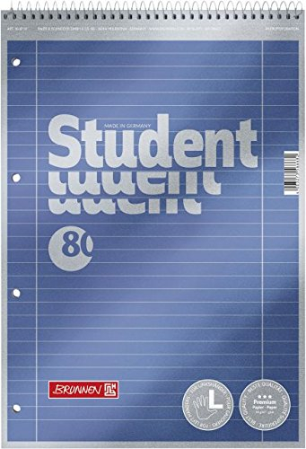5X BRUNNEN Collegeblock A4 Spirale oben Lin.27