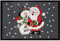 Hanse Home Fußmatte Weihnachten für Innen und Außen 40x60cm - Schmutzfangmatte Outdoor Türmatte Weihnachtsmann Schneemann Waschbar & Wetterfest, rutschfest für Eingangsbereich & Außenbereich –Grau Rot