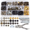 Snap Fasteners Kit 120 Sets 12.5mm Metal Snap Button Press Studs with Punch Plier and Fixing Tools for Purse, Leather, Coat, Jacket, Jeans, Bags, DIY Craft, Shoes, Belts Repair & Decoration