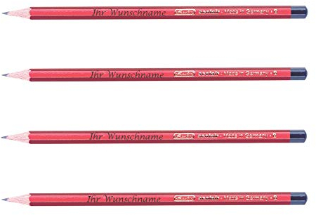 4 Herlitz Bleistifte mit Gravur Scolair / Härtegrad: B