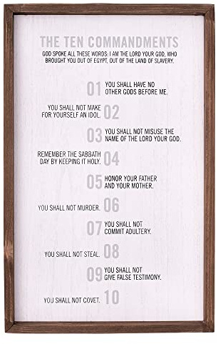 Christian Art Gifts 10 Commandments Wandschild – Exodus 20:2