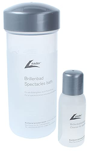 HDmirrorR shoptic Brillenbad Set | Schüttelbad inkl. 50ml Spezialreiniger/Spectacles Bath with Cleaner