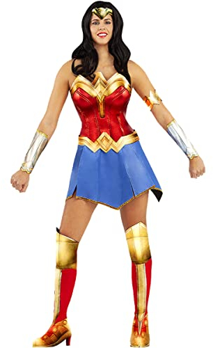 Funidelia | Wonder Woman Kostüm für Damen Superhelden, DC Comics, Justice League - Kostüme für Erwachsene & Verkleidung für Partys, Karneval & Halloween - Größe S - Rot