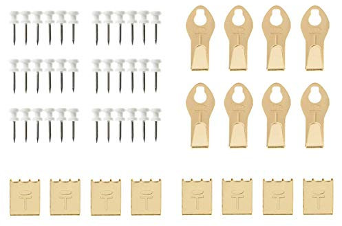 Takker Refill Pack - 36 Picture Hooks, 8 Hooks, 8 Canvas Print Hangers Compatible With Hanging Tool for Pictures, Clocks, Decorations