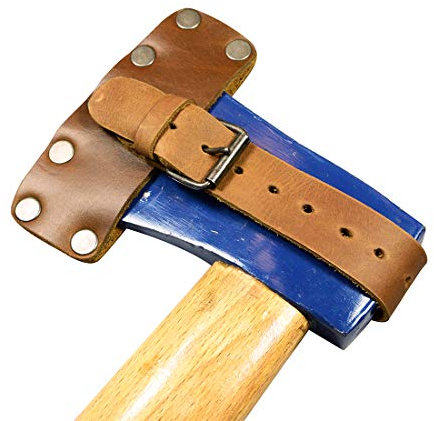 Hide & Drink, Lumberjack Hatchet Sheath, Rustic Case with Adjustable Strap, Protector Holster, Full Grain Leather, Handmade, Single Malt Mahogany