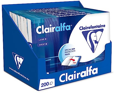 Clairefontaine 1979HOC - Karton mit 7 Ries Druckerpapier / Kopierpapier Clairalfa, extraweiß, DIN A4, 80g, 200 Blatt x 7, Weiß, 1 Karton