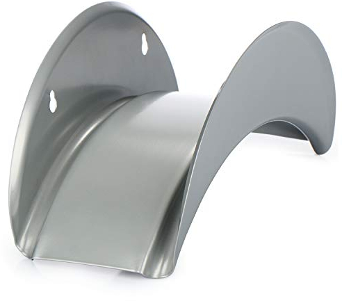 com-four® Soporte para Manguera de Jardín - Soporte de Acero con Recubrimiento en Polvo para Sótano, Cobertizo - Para Mangueras de Jardín (Gris)