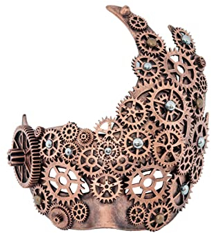Deiters Halbmaske Steampunk kupfer mit Zahnräder