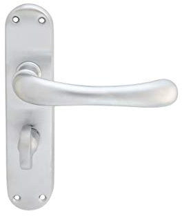 Carlisle Brass CBL13SC IBRA Lever ON Backplate-Bathroom 57MM C/C, Satin Chrome