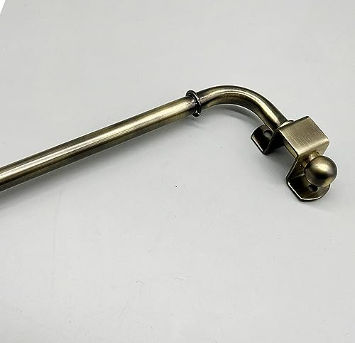 Extendable Curtain Rod Poles Ball Type Without Rings - Swinging Arm Drapery Rods for Insulation of Doors or Windows Made with Durable Brass Material (F. Antique Brass, 60 x 110CM)