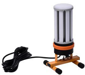 MeFard Projecteur Chantier LED 45W, Lampe de Travail Led Portable,Spot Chantier,Ultra-Lumineux 5400LM, Eclairage 360°, IP64 Etanche. (Couverture laiteuse 5400lm)