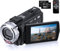 DEGIPO Videocamera digitale Registratore Full HD 1080P 30FPS 30MP IR Visione Notturna Camera Vlogging per YouTube Bambini Schermo LCD da 3 pollici Zoom 16X Camcorder Controllo della fotocamera con 2