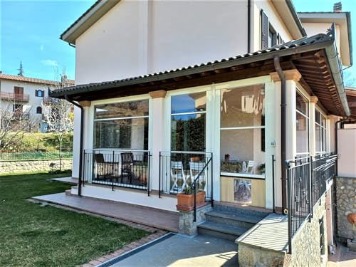 LANZISTIL Tenda Invernale in PVC CRISTAL TRASPARENTE o Colorato Antivento e Antipioggia - Prodotto su misura per balconi, veranda e pergole. Mod.INTEGRA