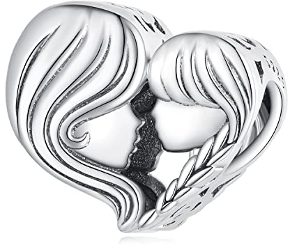 925 Sterling Silber Mutter und Tochter Charms Anhänger für Pandora Armbänder
