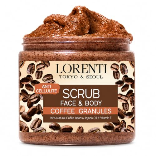 LORENTI TOKYO & SEOUL Face & Body Scrub 500ml Coffee Granules| peeling gesicht | peeling körper | Face & Body & Spa | skin care | Erfrischendes Peeling für Damen & Herren | Körperpeeling | Hautpflege