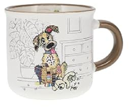 KIUB Mini Espresso Mug with Animals – Kind Dog Design – Height 6.5 cm – Fine Porcelain