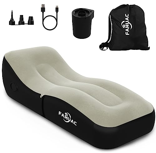 Aufblasbares Sofa, automatische aufblasbare Couch, tragbare Camping-Sofa-Matratze, Auto-Luft-Sofa, Bett, faule Liege, gemütlich, Schlafen, Camping, Sofa, Bett für Outdoor, Zuhause, Park oder Reisen