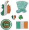 Set mit 6 Irland-Stickerei-Aufnähern, zum Aufbügeln oder Aufnähen, irisches Kleeblatt, Herz-Flagge, Kobold, Karte