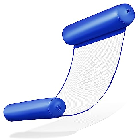 Balinco Hamac gonflable pour adultes, jouet d'eau, matelas à eau, matelas à eau, tapis de relaxation, hamac d'eau, fête de piscine (bleu)