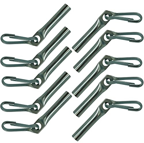 10x Seilendverschluss mit Simplexhaken für 6mm 8mm 9mm 10mm Expanderseil Planenseil Seil Haken (10)