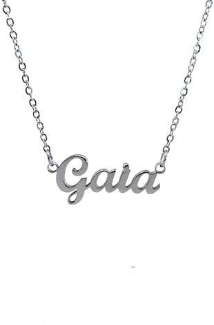 10:10 Halskette für Damen, personalisierbar, aus antiallergenem Edelstahl, Schmuck für Damen, Name poliert, feine Kette, verstellbar, hergestellt in Italien, Regolabile, Edelstahl, Nicht zutreffend
