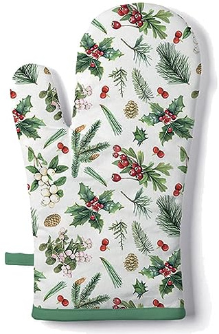 Ambiente Christmas Winter Greenery Holly Berry Oven Glove Mitt Pot Holder Festive Kitchenware Xmas Novelty Gift Stocking Filler