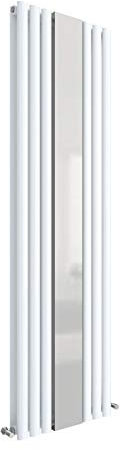 Balterley Vertical Double Panel Radiator, White Radiator with Rounded Vertical Panel, Central Heating Radiators for Bathroom, Kitchen, Living Room - 499mm x 1800mm, 4006 BTU (Gloss White)