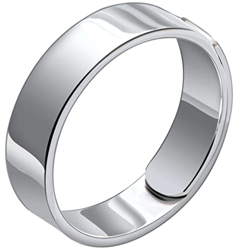 Ringe für Herren 999 Sterlingsilber, Ring Herren Silber Glänzend Ringe für Herren Männer Adjustable