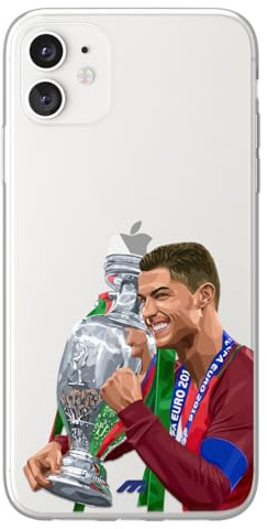 MYCASEFC Coque Football Cristiano Ronaldo Portugal Personnalisée ASUS Zenfone 5 Lite. Housse de Football pour Smartphone pour Les Fans de Football - Idée Cadeau - Design de qualité supérieure.