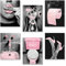 OPUHOHR 6 Stück Pink Badezimmer Poster Set, 20 * 25CM Print Kunst poster, lustige Wandbilder Deko für Wohnzimmer Schlafzimmer, Ohne Rahmen