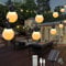 Litark Solar Lichterkette Aussen mit 20 Glühbirnen-10m 100 led Außen Gärten Solar mit Fernbedienung,Wetterfest,USB-aufladung,Solarlichterkette für Outdoor Balkon Deko (Warmweiß)