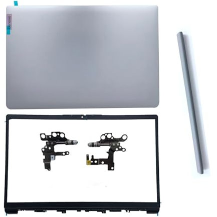 Wzqrps Replacement Laptop LCD Cover Back Rear Top Lid Front Bezel Hinges with Hinge Cover for Lenovo IdeaPad 1 15ADA7 1 15AMN7 82R1 5CB1F36621 AP3L6000100 5CB1M48453 82RF1006VUS Silver