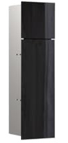 EMCO ASIS PURE WC-Modul mit Glasfront Türanschlag Links, Unterputz Schwarz (hochglanz) 60 cm Unterputz Türanschlag rechts Papierführung unten