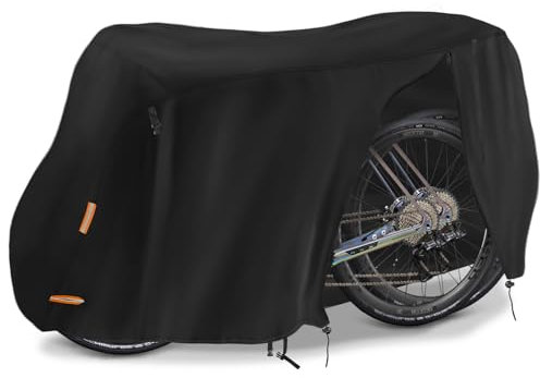 Hohong Bicycle Cover for 2 Bikes, Waterproof, 500D Oxford Fabric, Black
