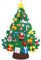 Cndiyald Filz Weihnachtsbaum für Kleinkinder Weihnachtsbaum mit 31pcs Weihnachtsschmuck Weihnachtsbaum Wanddekoration Style1 Filzkits
