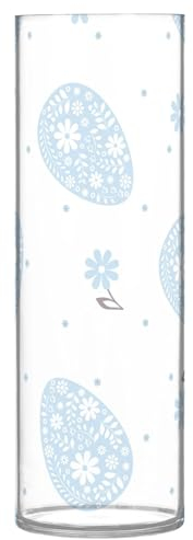 Vector Blumen Happy Easter Eggs Kunststoffvasen 30 x 9 cm Home Decor Vasen Dekorative Vase für Wohnzimmer Esszimmer Eingangsbereich Bibliothek Dekor