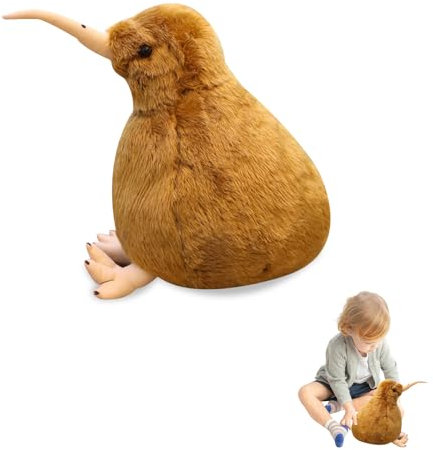 Zhuporn Kiwi-Vogel-Plüschtier, Stofftier Kiwi 20 cm, Stofftier KiwiVogel Kuscheltier Plüschtier, Pelzige Kiw-Plüschpuppe, Kuscheltier Plüschtier Vogel, Geschenke für Erwachsene und Kinder