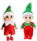 2er Set Weihnachtself Weihnachtselfen Wichtelpuppe, Elfie (Junge) und Elvie (Mädchen) Lustige und Verspielte Elfen Verhalten Sich Schlecht Mini Figuren mit Weichem Körper für Weihnachtsspielzeug Xmas9