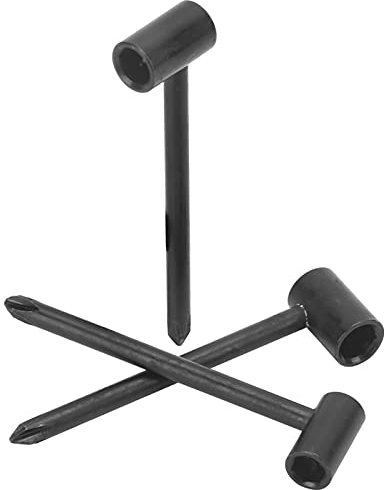 Qcwwy Gitarrenhals-Stimmschlüssel-Set 7 Mm/8 Mm/6,35 Mm – Integrierte Verstellbare Sechskantschlüssel, Geeignet für Heimwerker-Teile von Folk-/E-Gitarren (Schwarz 6,35 mm + 7 mm + 8