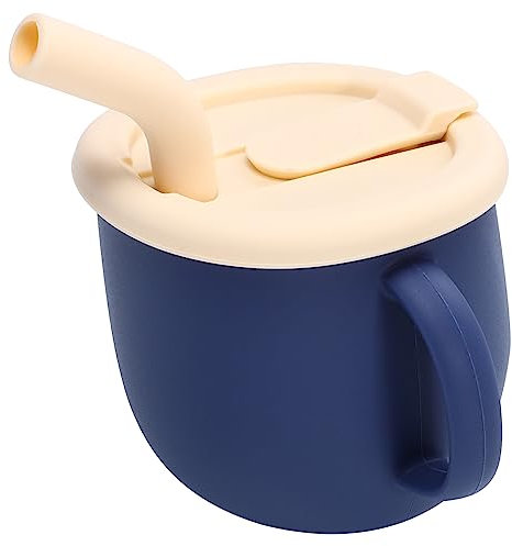 IWOWHERO Trinkbecher Mit Deckel Für Junge Mädchen Aus Mit Strohhalm Auslaufsicherer Verschluss Und Griffen Für Junge Mädchen Und Kleinkinder