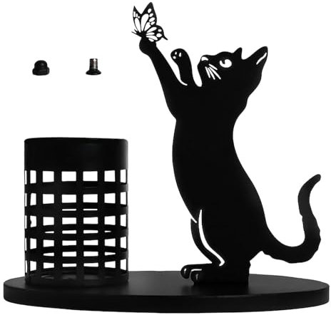 Duroecsain Metal Pencil Holder, Cute Cat Pen Holder, Children's Pencil Pot, Office Pen Pot – for Office, School, Home