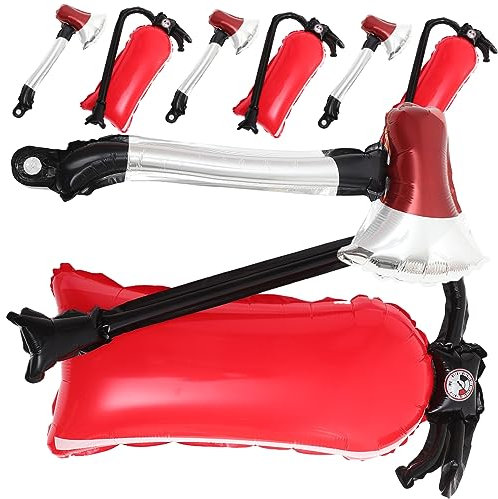 ibasenice 8pcs Fire Extinguisher Balloons Fire Axe Skull Decorations Inflatable for Birthday Firefighting
