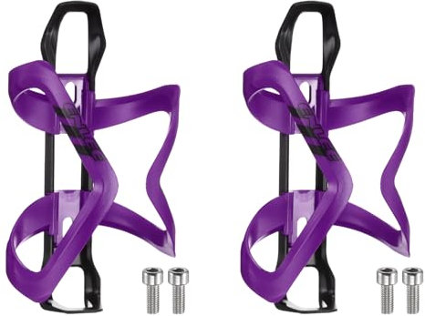 sourcing map 2pcs Bicycle Water Bottle Holder Adjustment Right Load Bike Bottle Cages Cycling Cup Holder for MTB Road Gravel, Purple