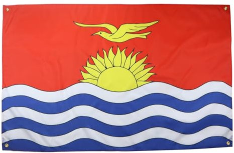 AZ FLAG Bandiera Kiribati, 150 x 90 cm, con 4 occhielli, gazebo Kiribatiano per balcone o parete