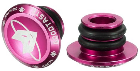 sourcing map Bouchons d'extrémité de guidon en aluminium avec anneaux assortis pour VTT, vélo de route, BMX, vélo à pignon fixe, rose