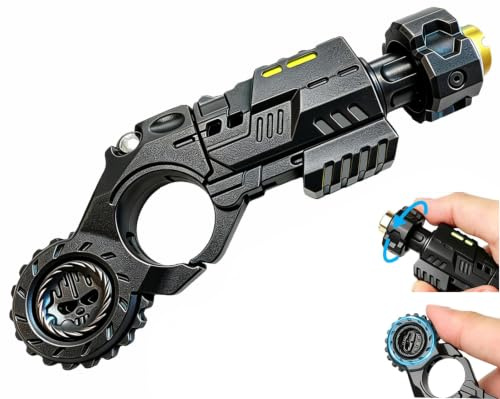 Metall EDC Spielzeugpistole,+ 20 Soft Bullet Anti-Stress Spielzeug Mehrere Spielmodi Soft Bullet Guns Toy with Mini-Stahlscheibe, Zum Sammeln/Verschenken，Black