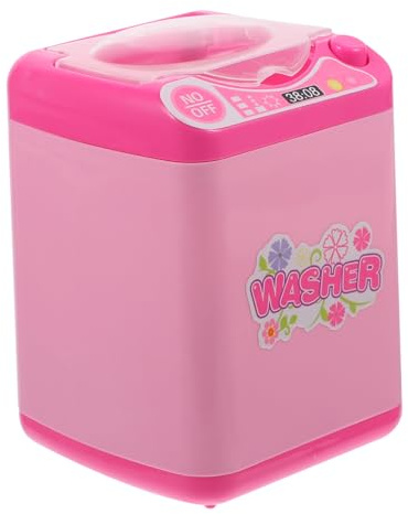 Beaupretty Giocattolo Lavatrice Mini Elettrodomestico Rosa Senza Batteria Per Bambini Simulazione Bucato Interattivo Gioco Creativo Per Cucina Giocattolo