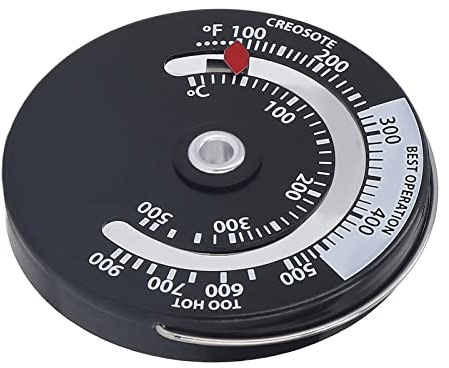 CHICIRIS Ofenthermometer Magnetisches Thermometer für Kamin 0-500 ℃ Zifferblatt aus Aluminiumlegierung
